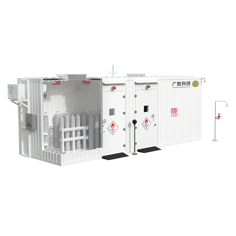 वाक-इन विस्फोट-प्रूफ ग्यास सिलिन्डर भण्डारण कन्टेनर गोदाम